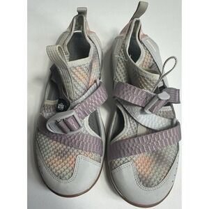 Chaco Chillos Sport Sandals Water Shoes Gray Lilac Mesh Slip On Women's 6